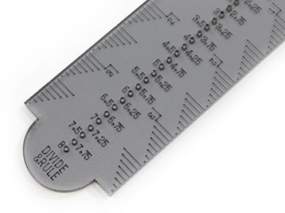 Imperial Circle Tool & Rule 0.25-4"Ø - Technical